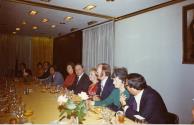Jean-Noël Lavoie et des collègues lors d'une réception