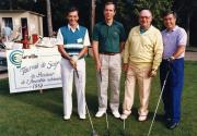 Jean-Noël Lavoie et trois joueurs lors du tournoi de golf du Président de l'Assemblée nationale en 1988