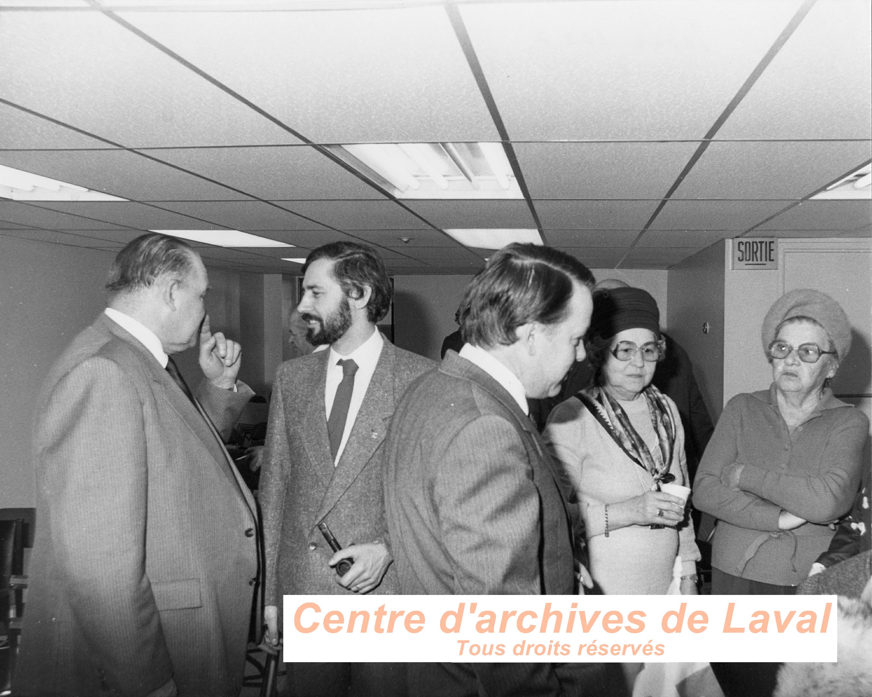 Michel Leduc et Bernard Landry lors d'un vnement en 1982