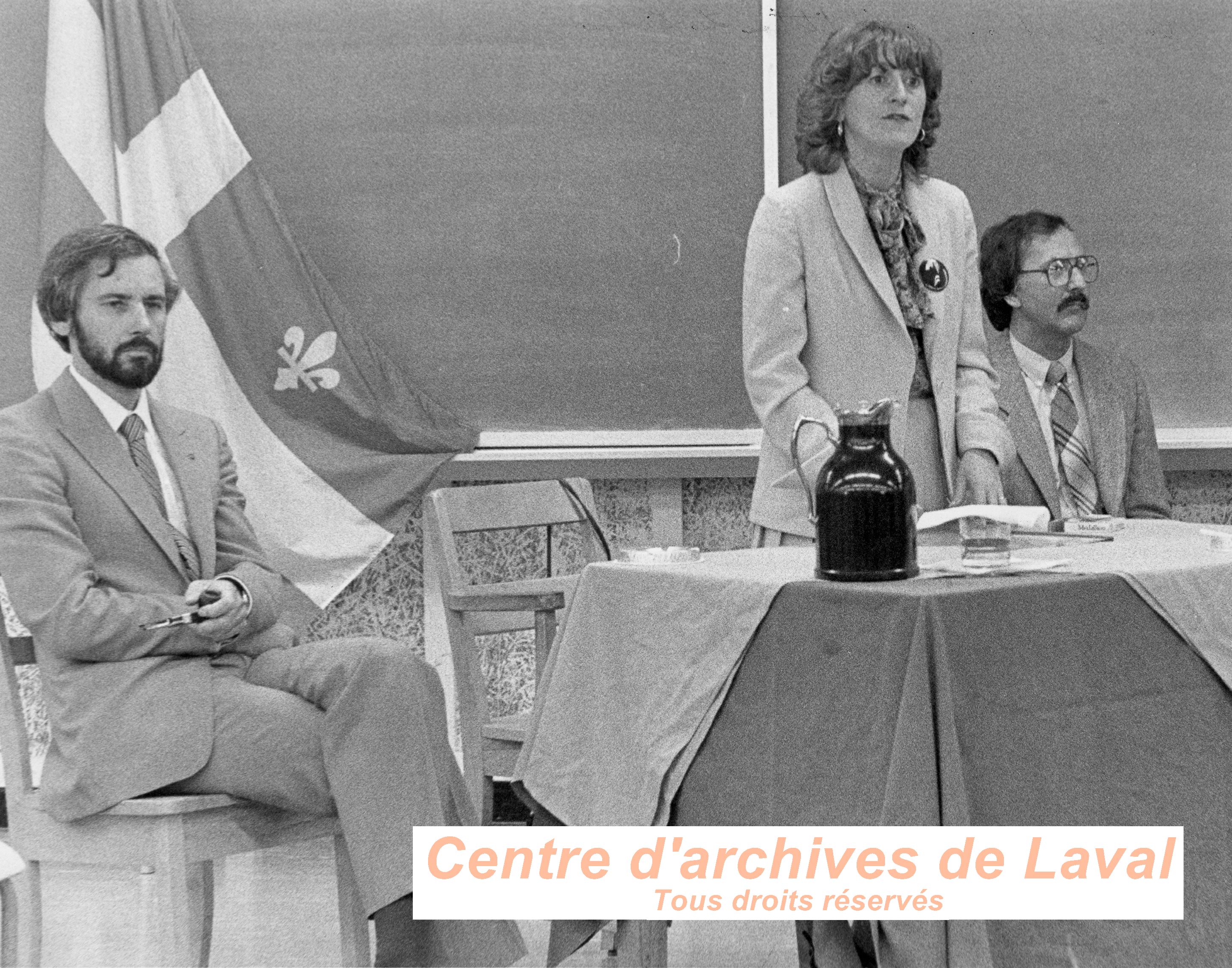 Michel Leduc, Denise Leblanc-Bantey et Clment Richard en 1982