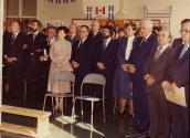 Inauguration de l'cole Dmosthne, en 1982