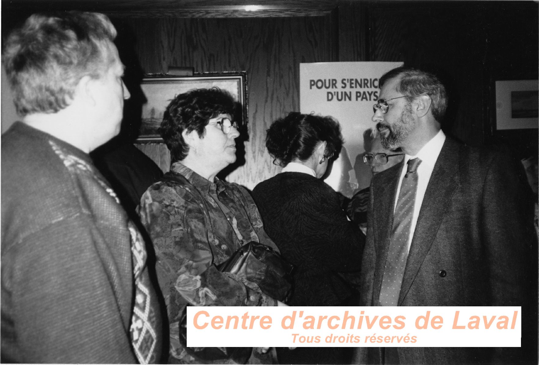 Michel Leduc lors d'une campagne de financement en 1992