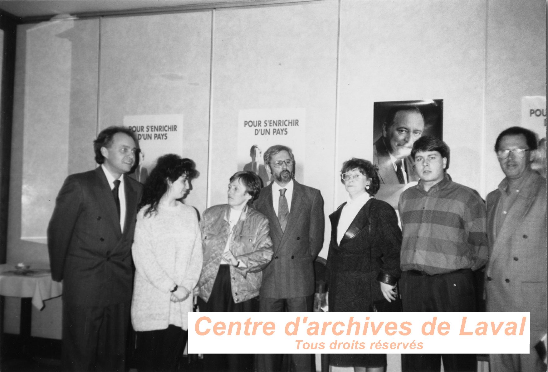 Michel Leduc lors d'une campagne de financement du PQ en 1992