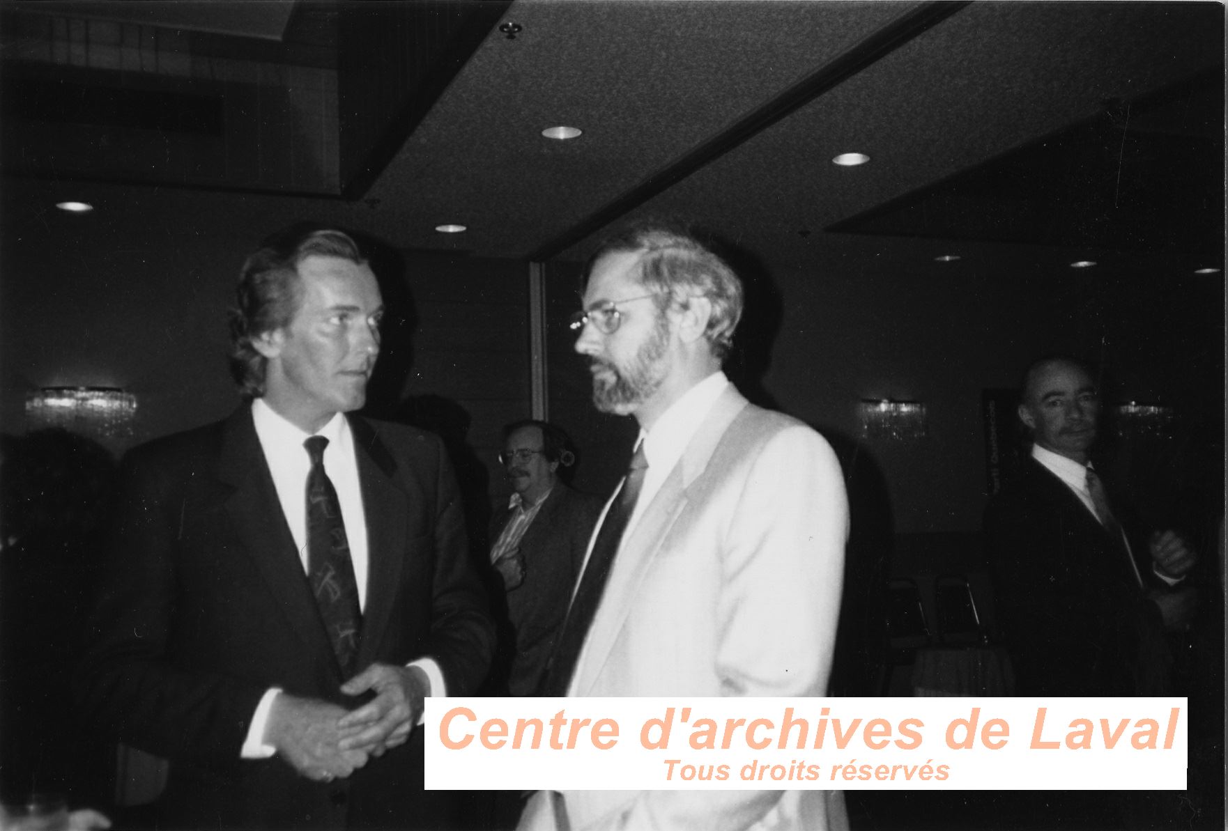 Michel Leduc lors d'un cocktail de financement du PQ en 1991