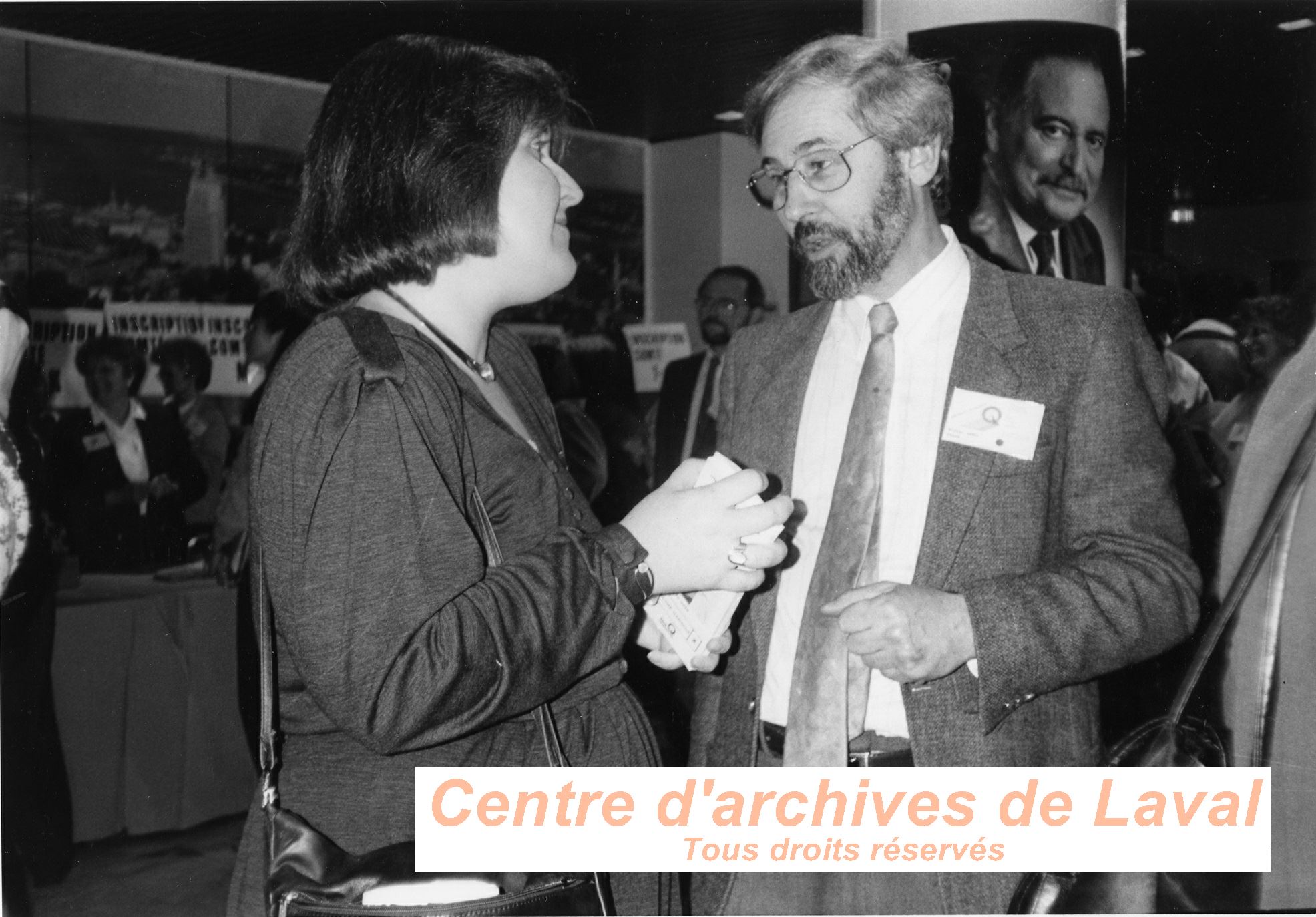 Michel Leduc lors du congrs national du PQ en 1990