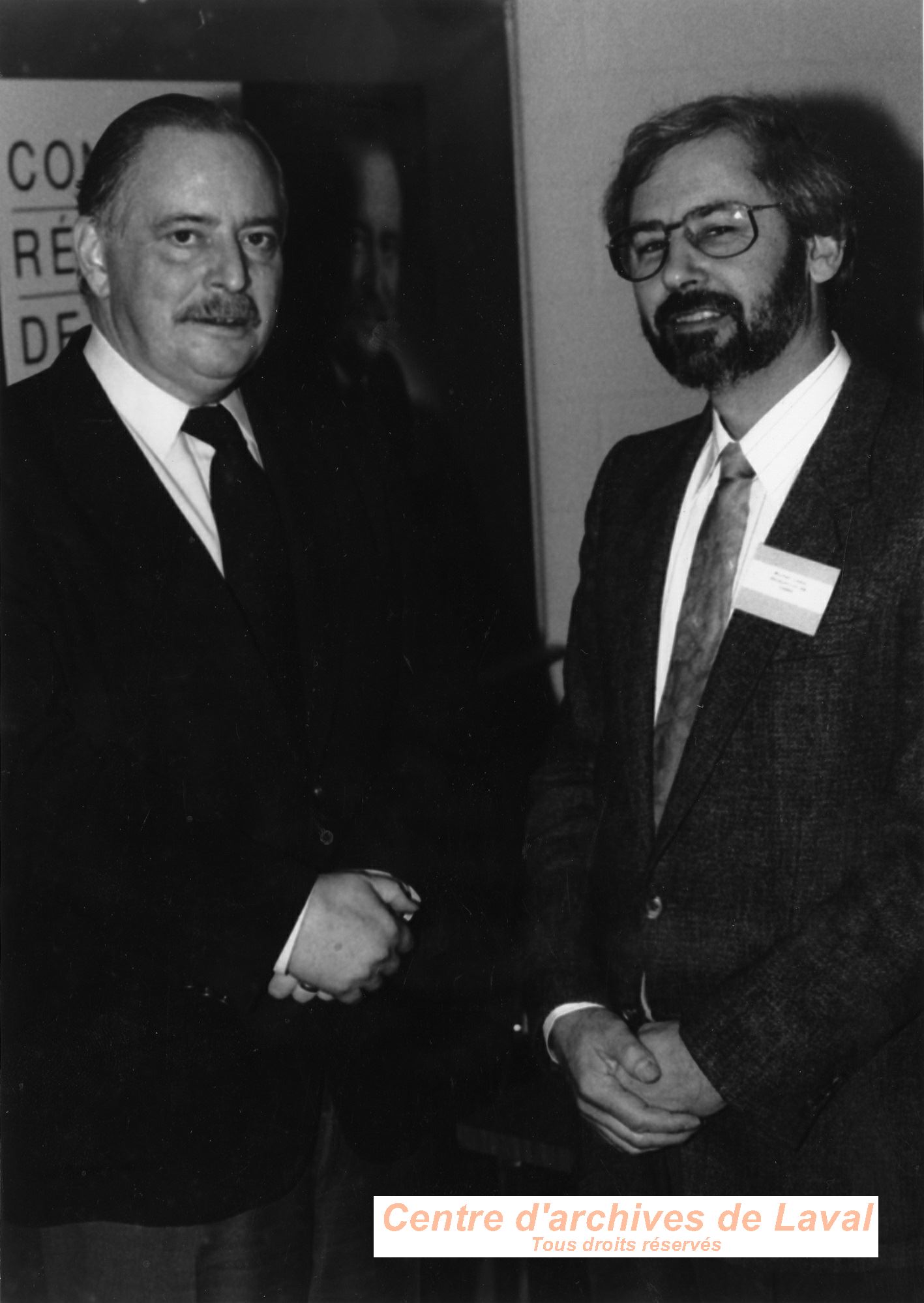 Jacques Parizeau et Michel Leduc lors du congrs rgional du PQ en 1989