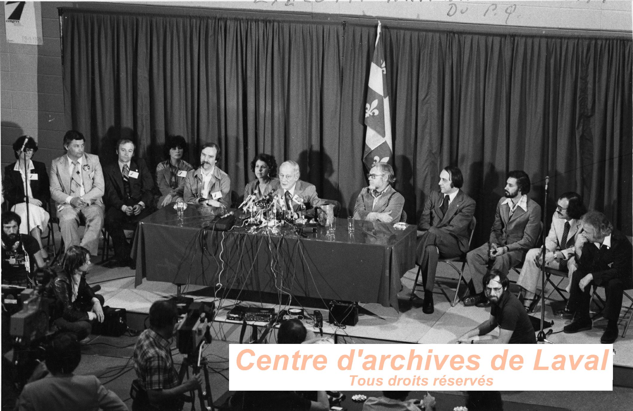 Confrence de presse de l'excutif national de PQ en 1979