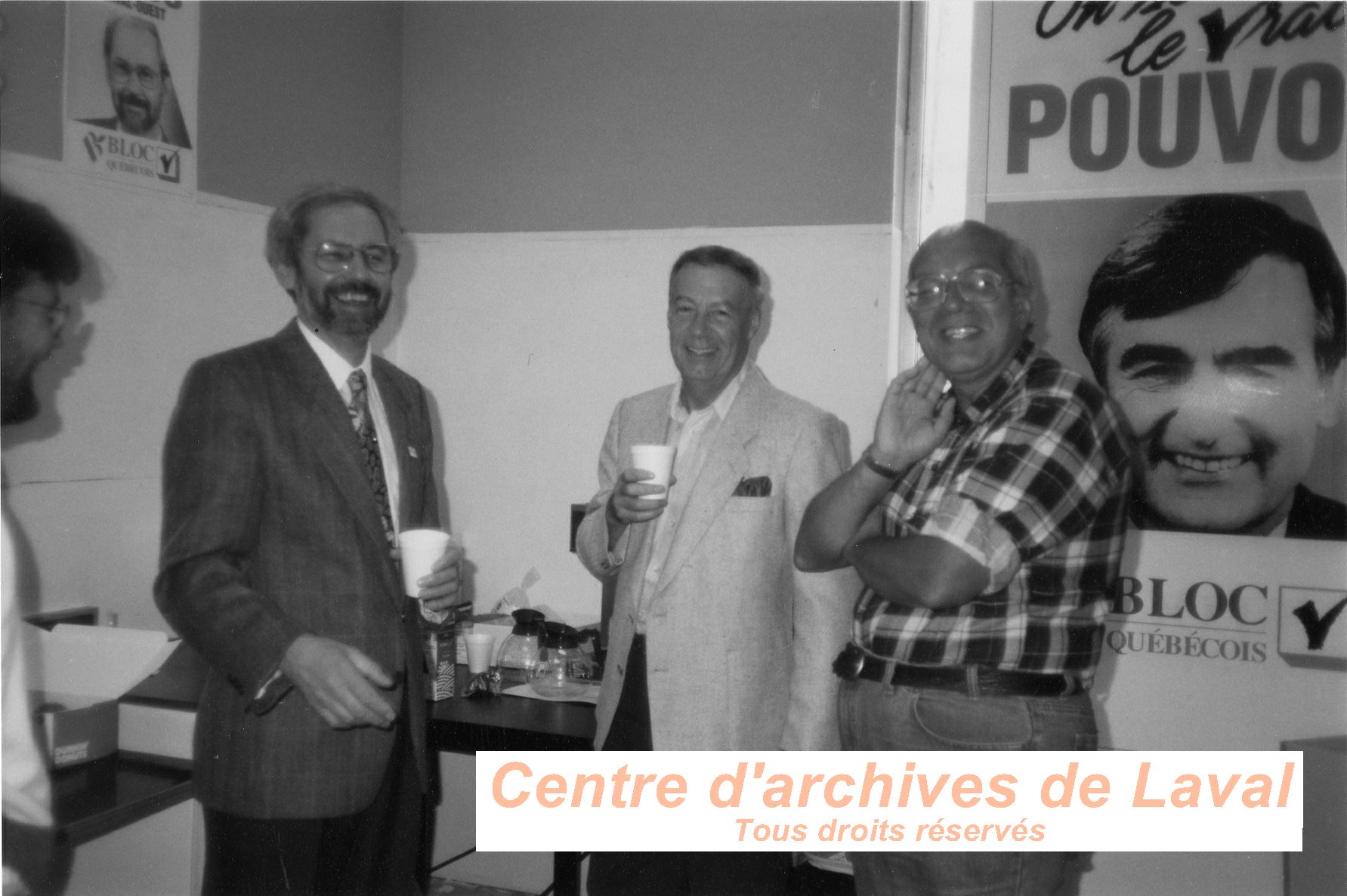 Michel Leduc pendant la campagne lectorale de 1993