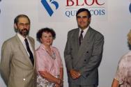Michel Leduc, Maud Debien et Lucien Bouchard lors de la campagne lectorale de 1993 du Bloc qubcois
