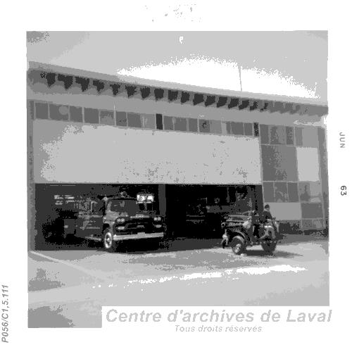 La caserne de pompiers de Sainte-Dorothe.