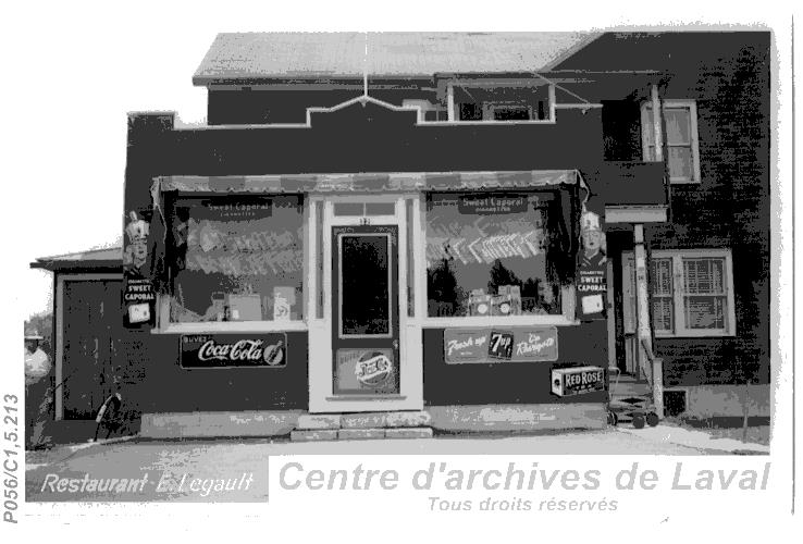 Restaurant E. Legault,  Strathmore, Dorval.