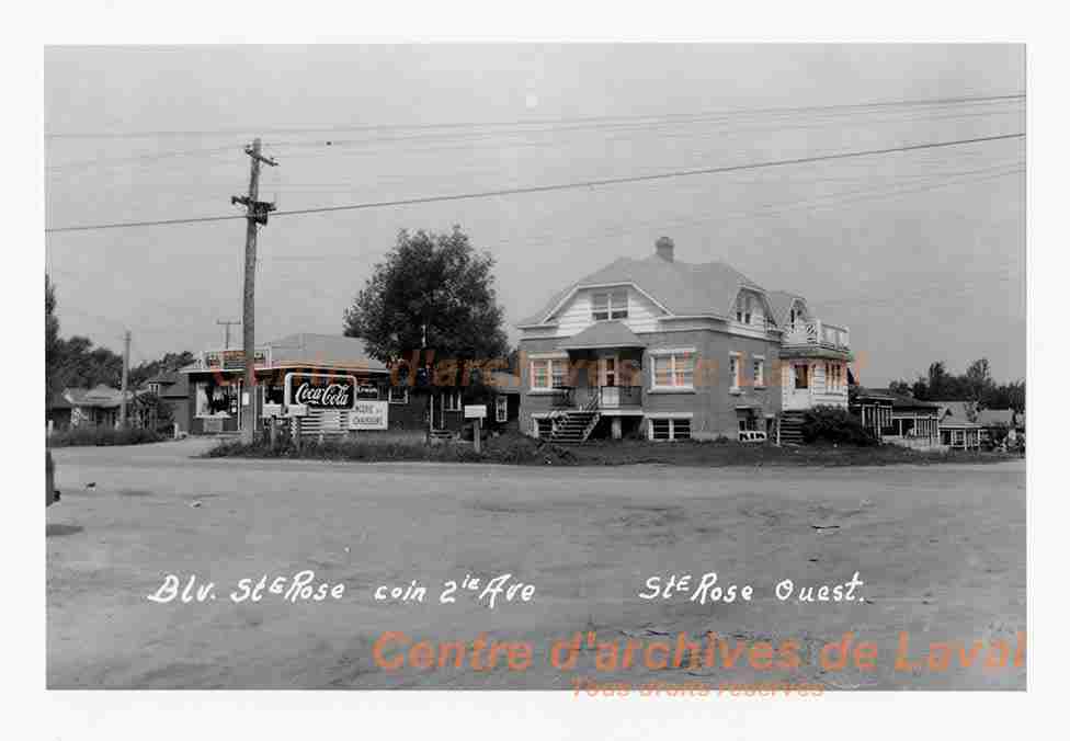 L'intersection du boulevard Sainte-Rose et de la 2e avenue  Sainte-Rose Ouest