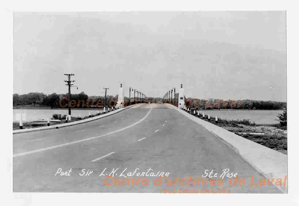 L'accs au pont Sir Louis-Hippolyte Lafontaine  Sainte-Rose