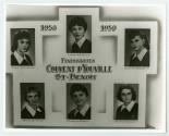 Mosaque photographique des finissantes du couvent d'Youville  Saint-Benot pour l'anne 1958-1959.
