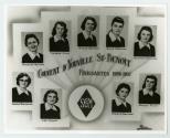 Mosaque photographique des finissantes du couvent d'Youville  Saint-Benoit pour l'anne 1956-1957.