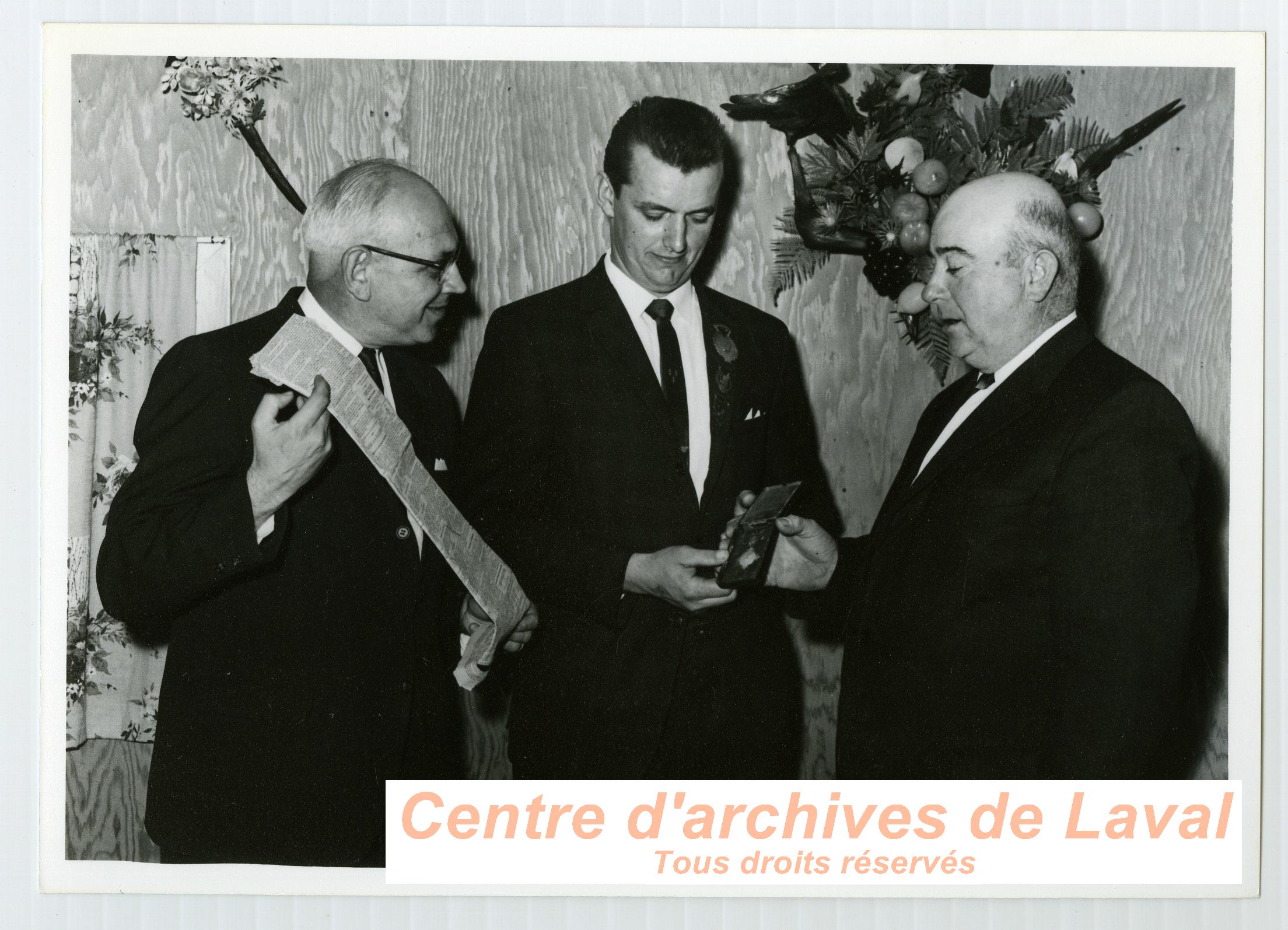 Rception suivant le concours de labour  Saint-Benot en 1964.