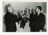 M. et Mme. Laurent Brunet, M. et Mme. Augustin Roux et M. et Mme. Robert Rochon lors de la bndiction de l'cole Girouard  Saint-Benot, le 17 mai 1963.