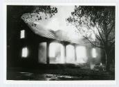 Incendie de la demeure d'Herv Proulx situe sur le rang Saint-tienne  Saint-Benot en 1959.