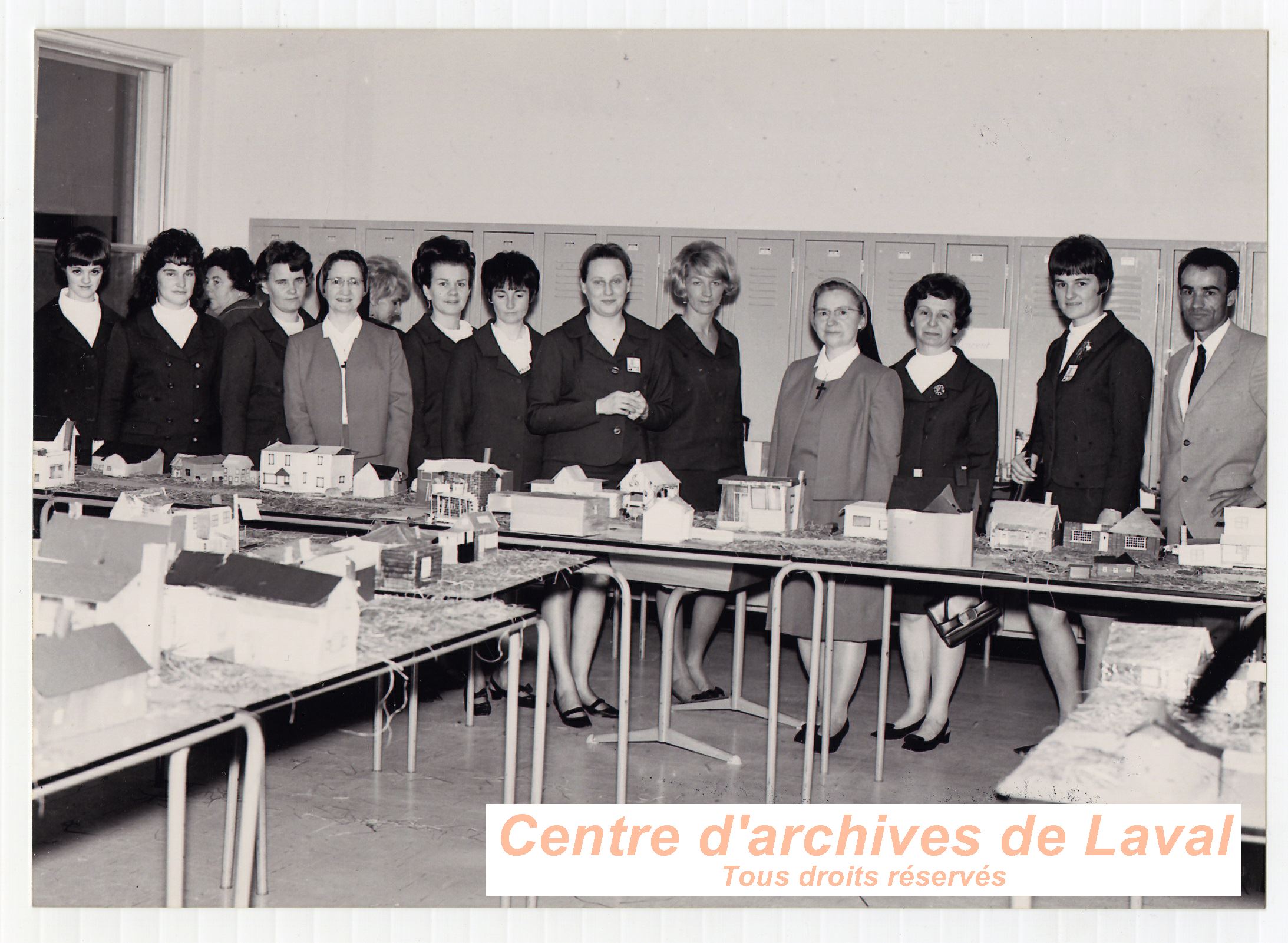 Habitants de Saint-Benot  l'cole Girouard de Saint-Benot en 1970.