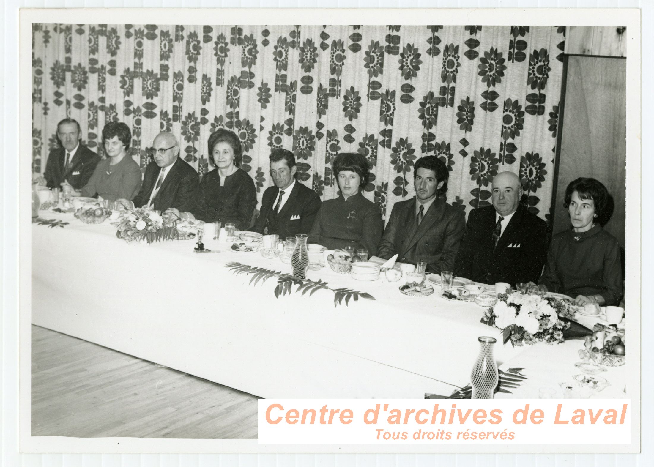 Souper du concours de labour de Saint-Benot en 1969.