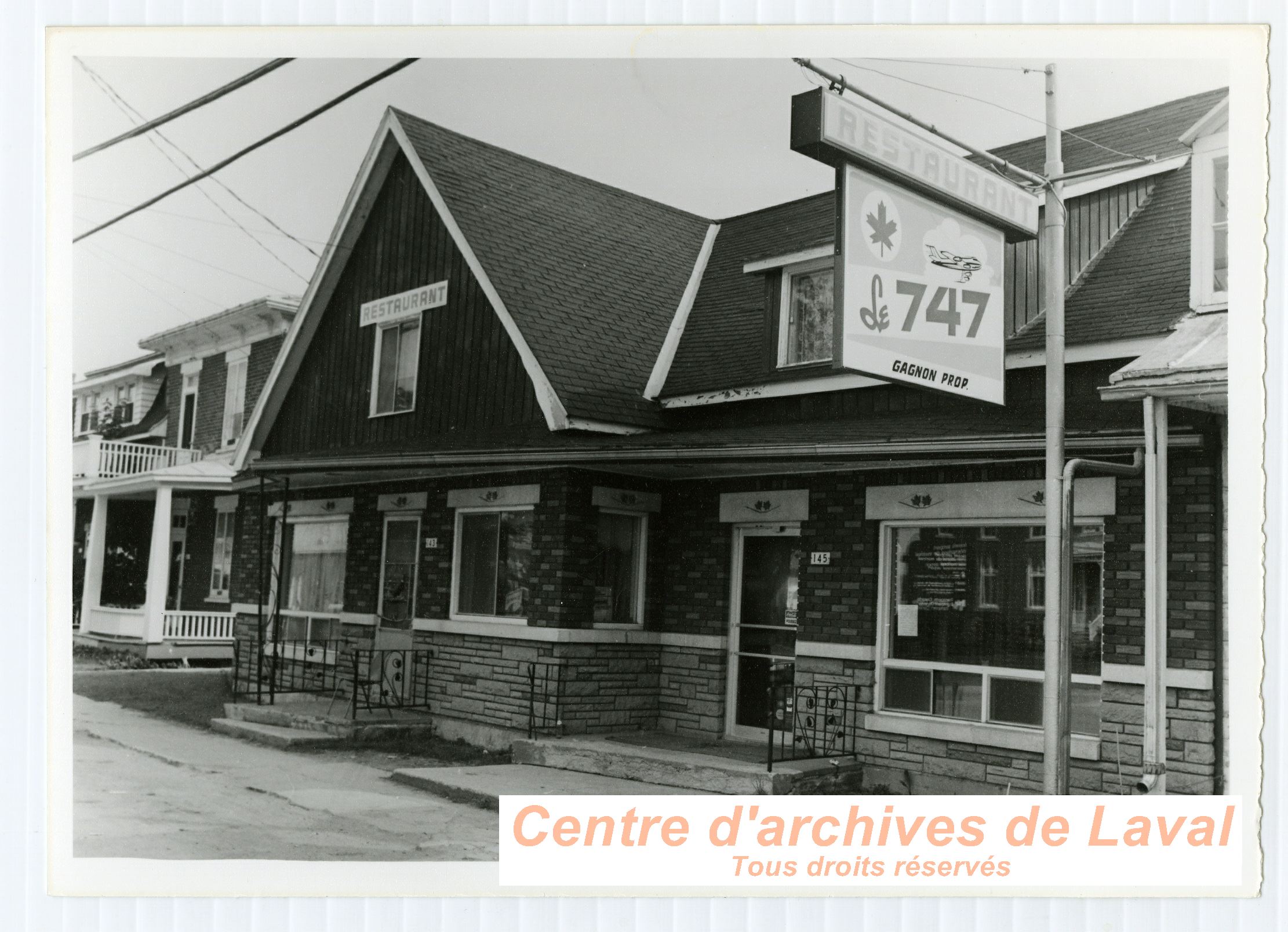 Le restaurant le 747  Saint-Benot en 1972.