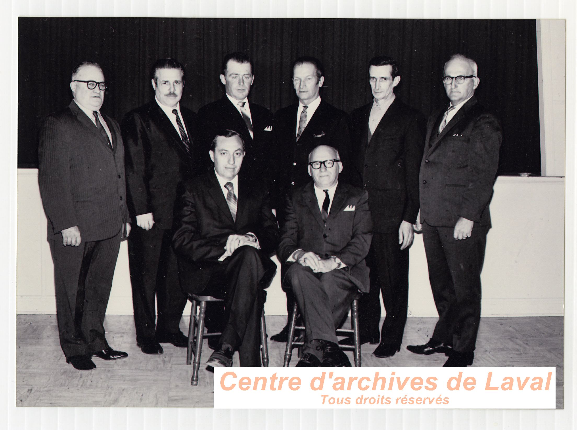 Conseil municipal de Saint-Benot en 1970