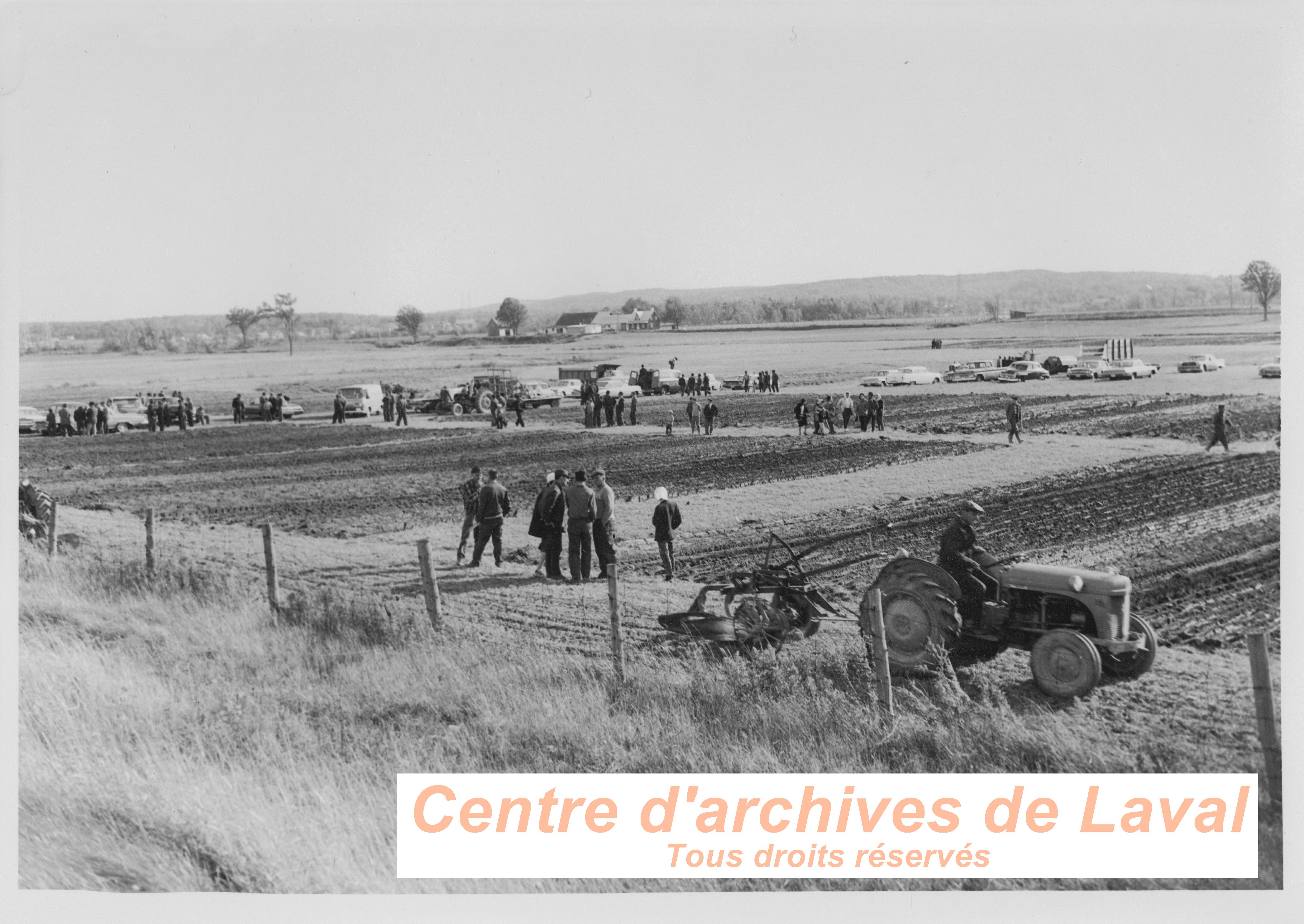 Rassemblement de fermiers dans un champ,  Saint-Benot