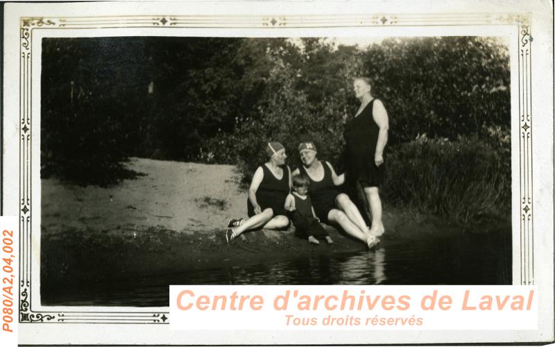 Baignade en famille au chalet