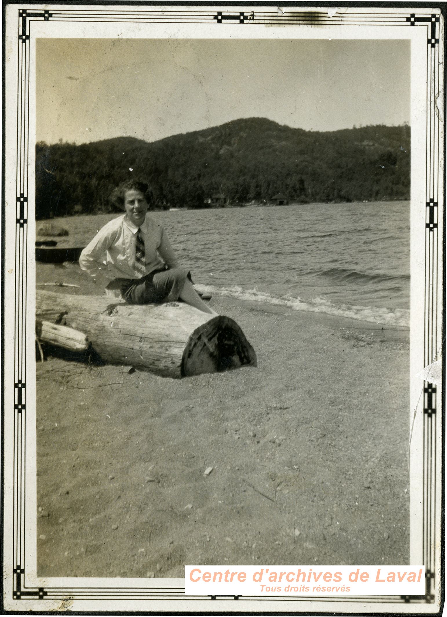 Sur la plage au lac Saint-Joseph