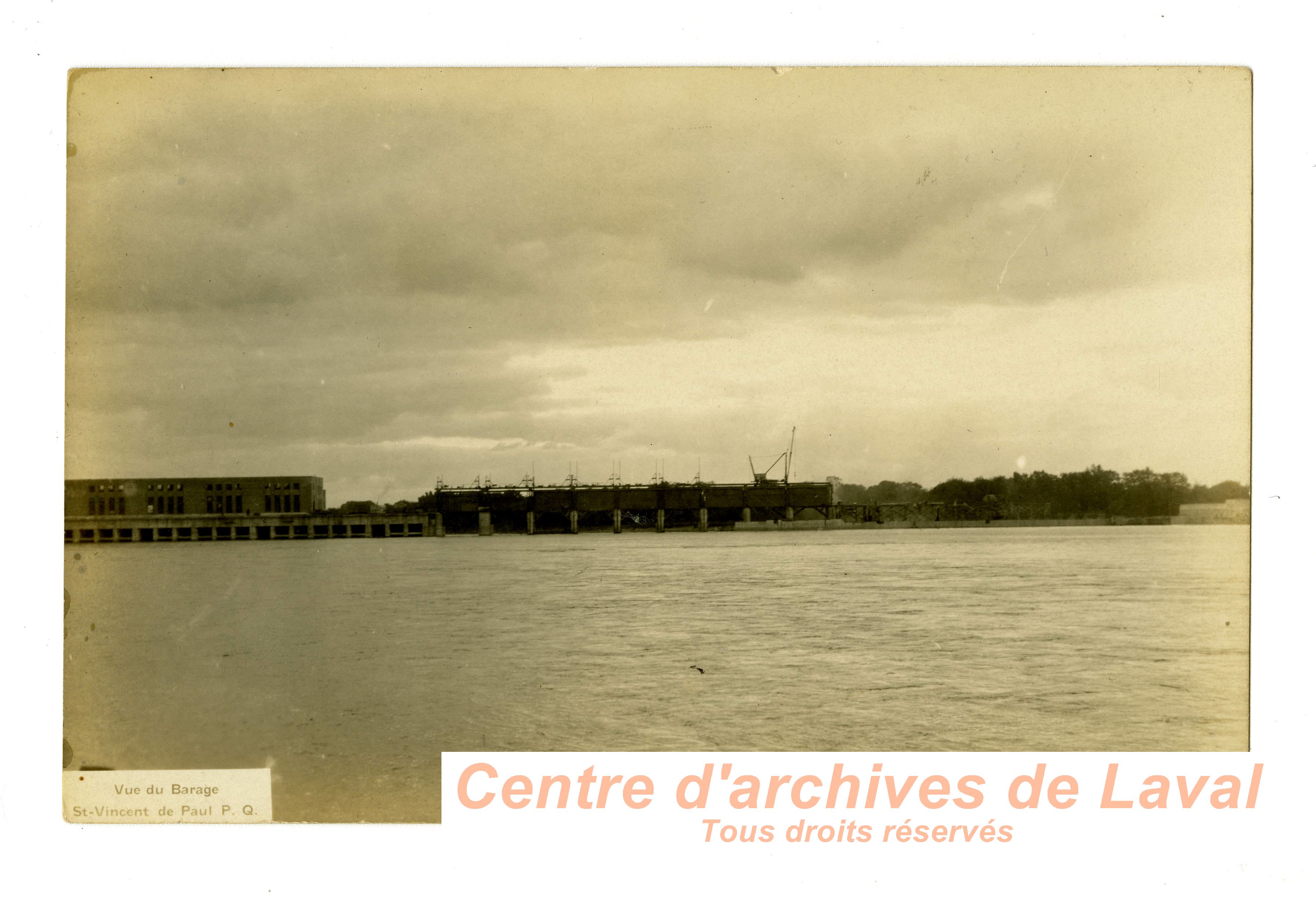 Le barrage hydrolectrique  Saint-Vincent-de-Paul.