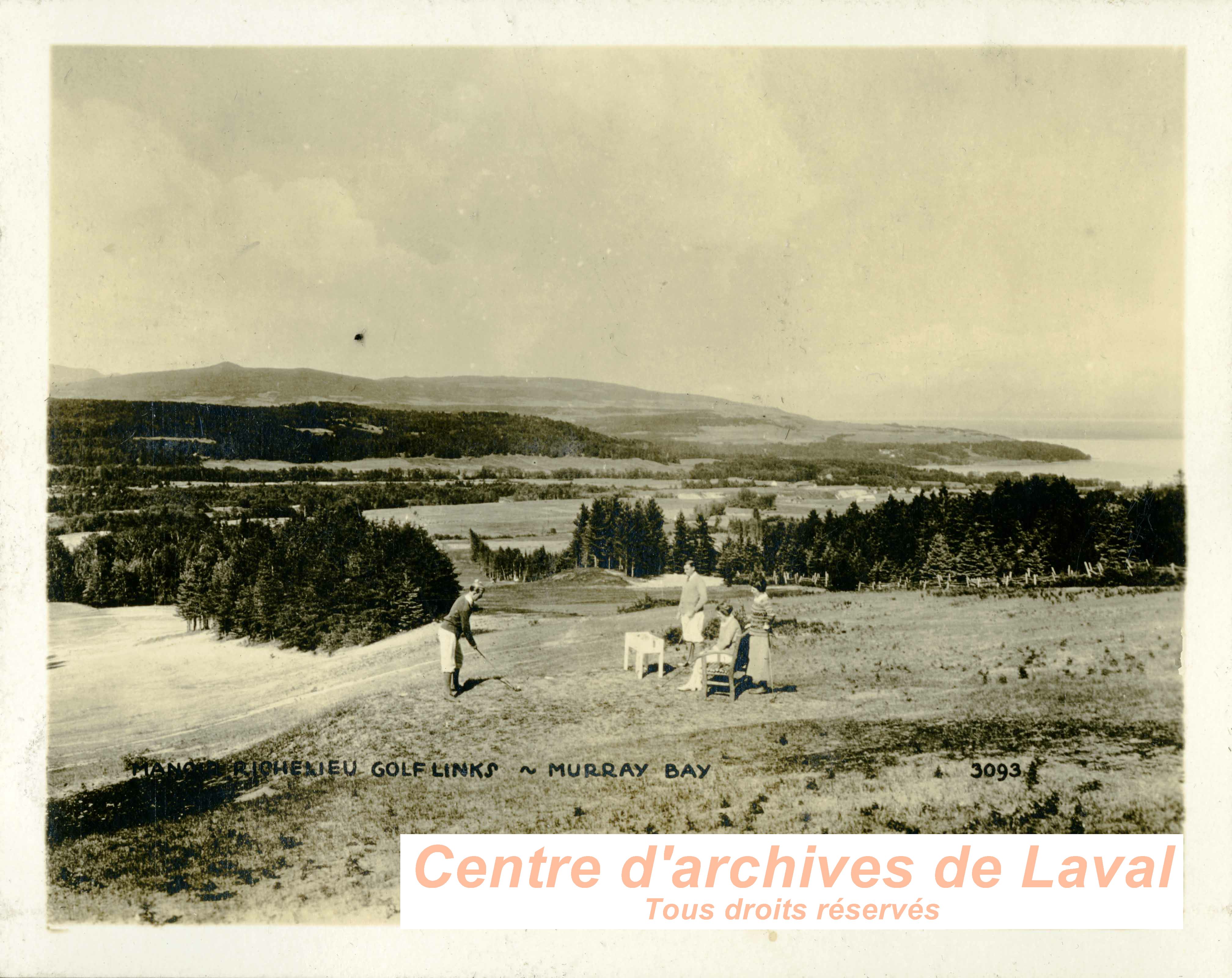 Le golf du Manoir Richelieu  Murray Bay (Qubec), dans les annes 1920.