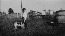 Jeune chasseur et son chien, à Saint-François-de-Sales